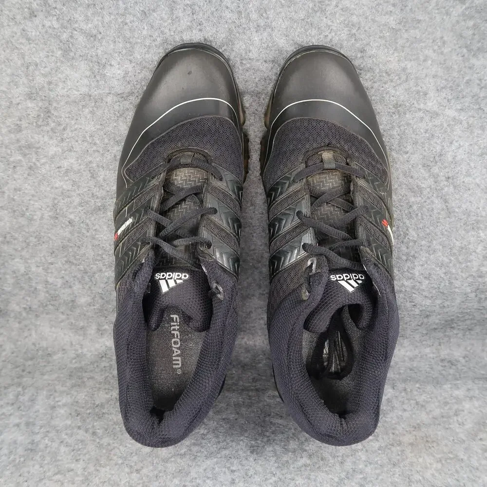 Adidas Shoes Mens 9 Golf Powerband Soft Spike Black Lace UP Athletic Fit Foam